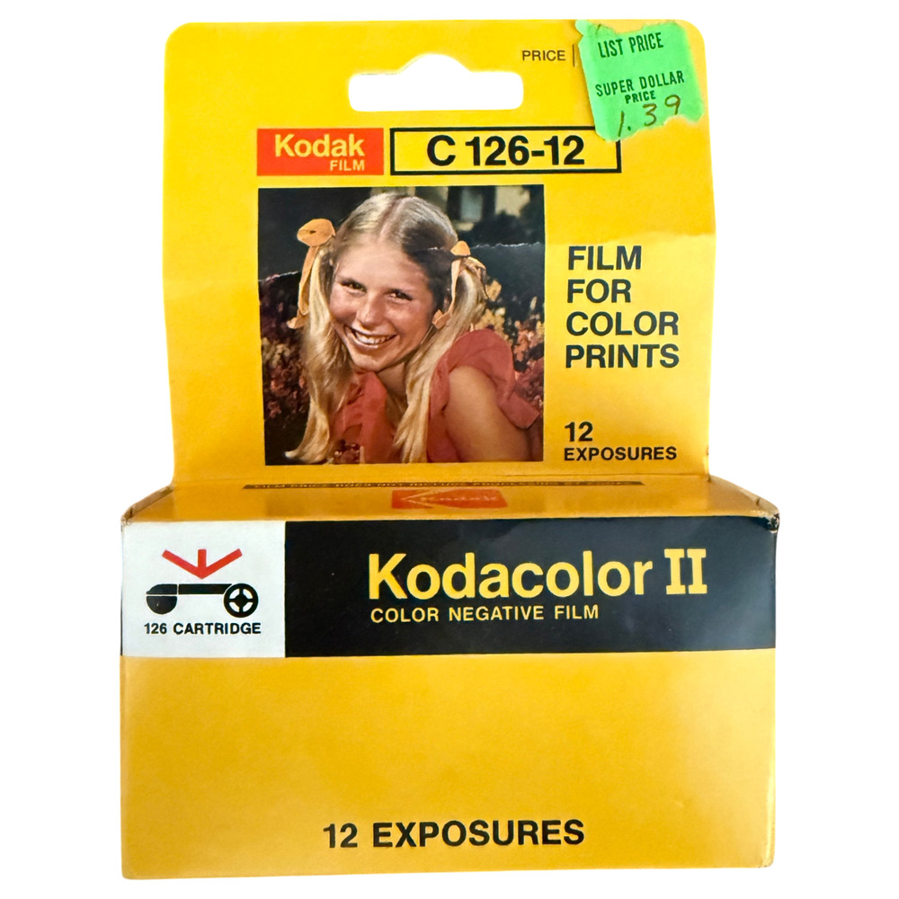 Kodak Kodacolor II C126-12 Color Negative Film Cartridge EXPIRED 1979 Sealed